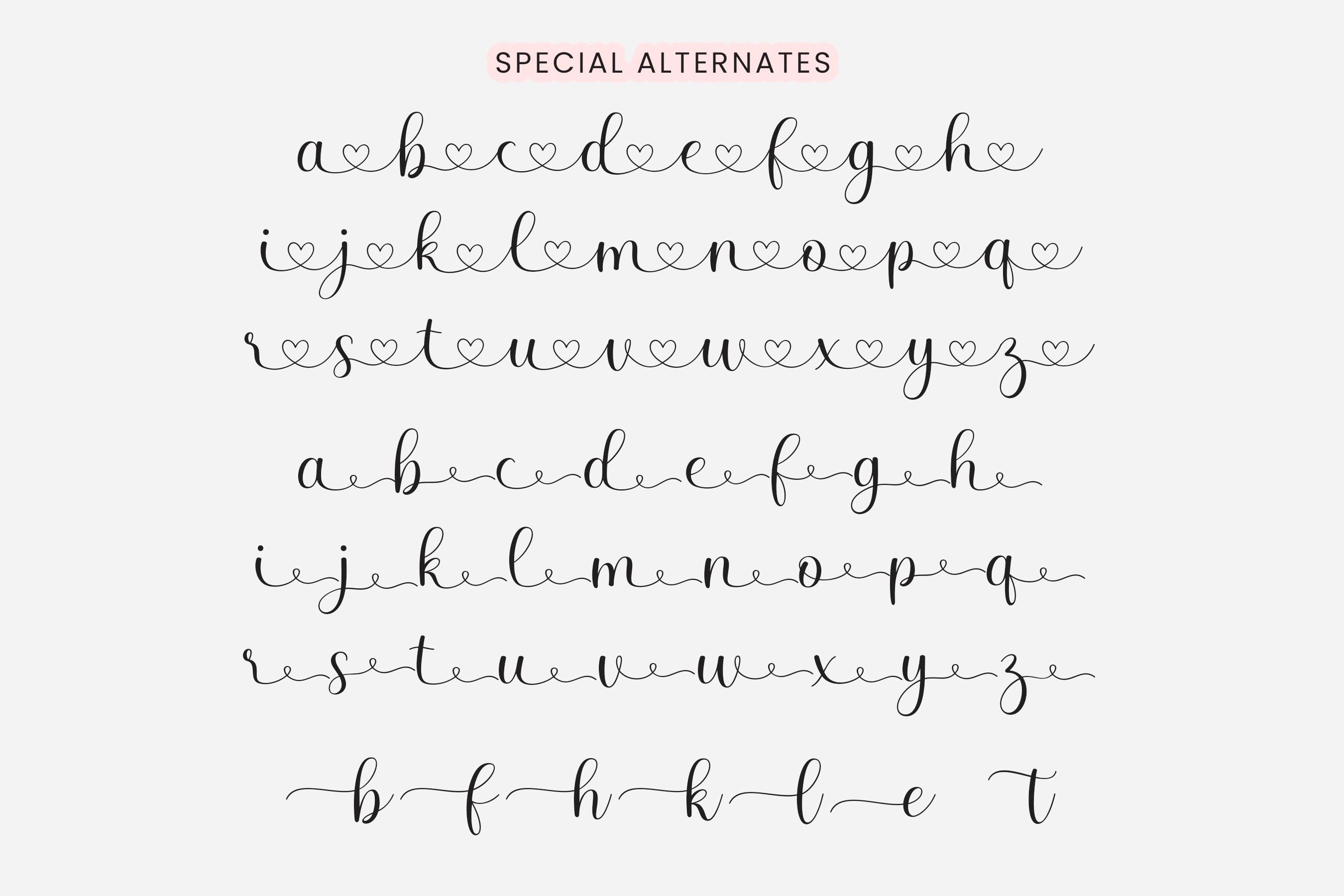 A handwritten font with the words special written in cursive writing.