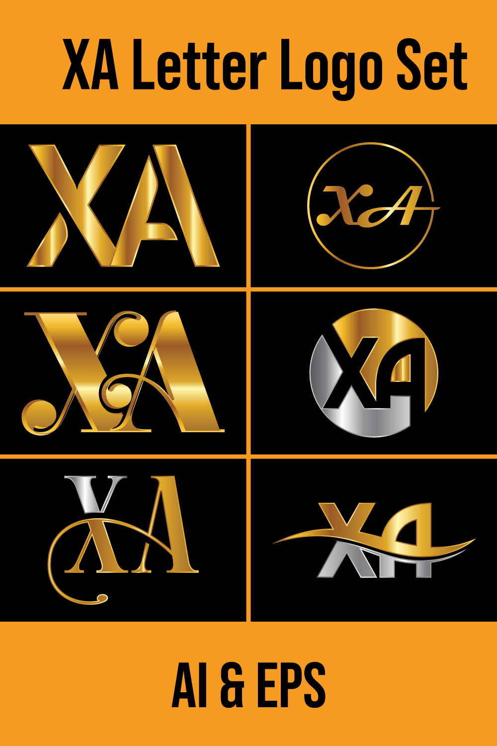 Initial Letter X A Logo Design Vector Template Graphic Alphabet Symbol For Corporate Business Identity pinterest preview image.