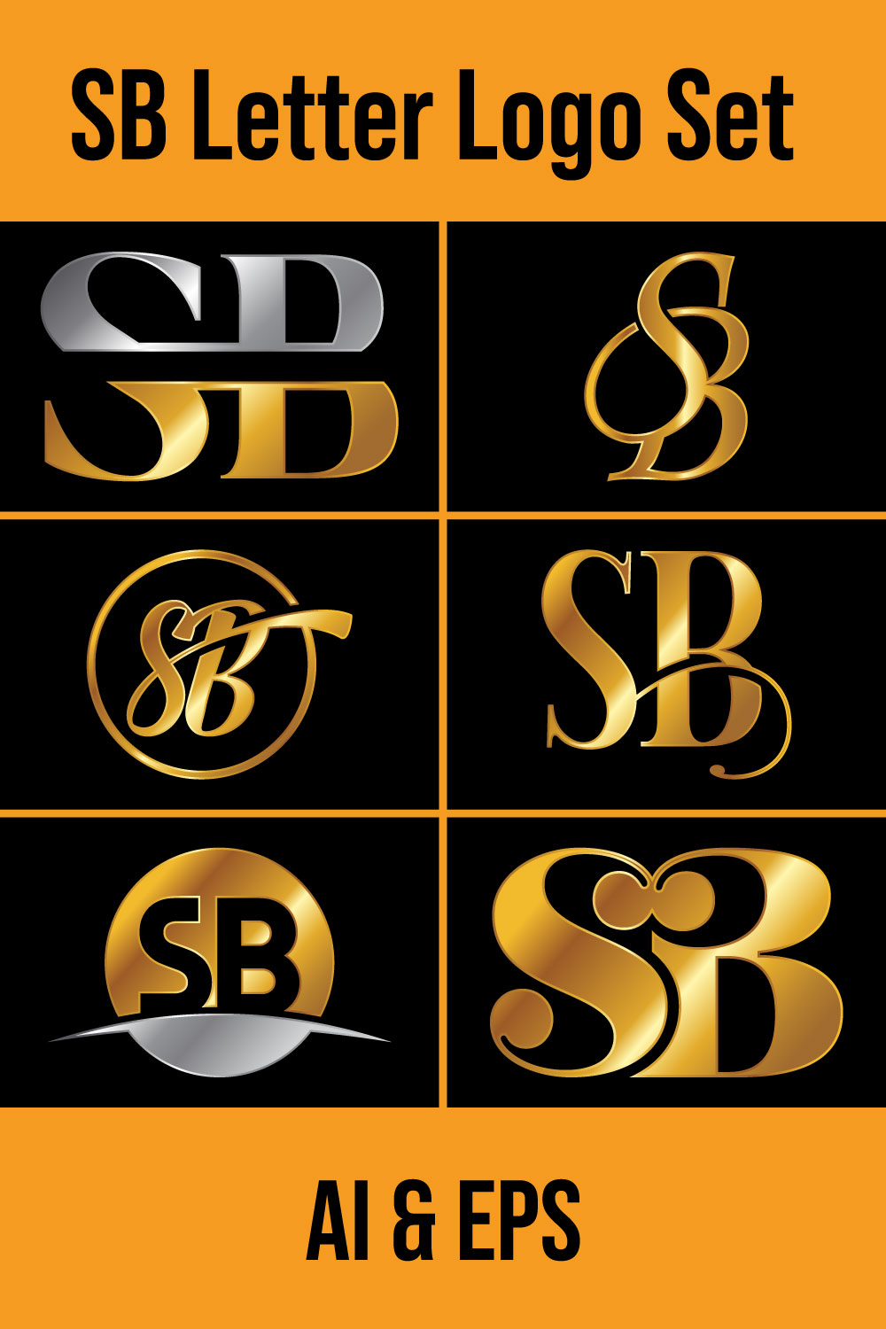 Initial Letter S B Logo Design Vector Template Graphic Alphabet Symbol For Corporate Business Identity pinterest preview image.