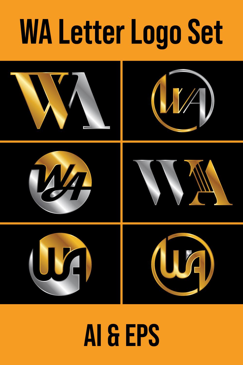 Initial Letter W A Logo Design Vector Template Graphic Alphabet Symbol For Corporate Business Identity pinterest preview image.