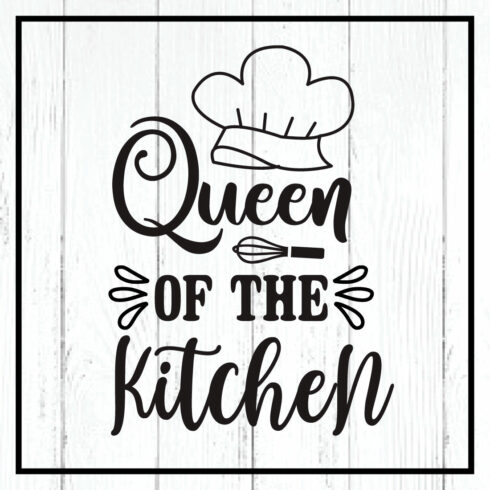 queen of the kitchen svg cover image.