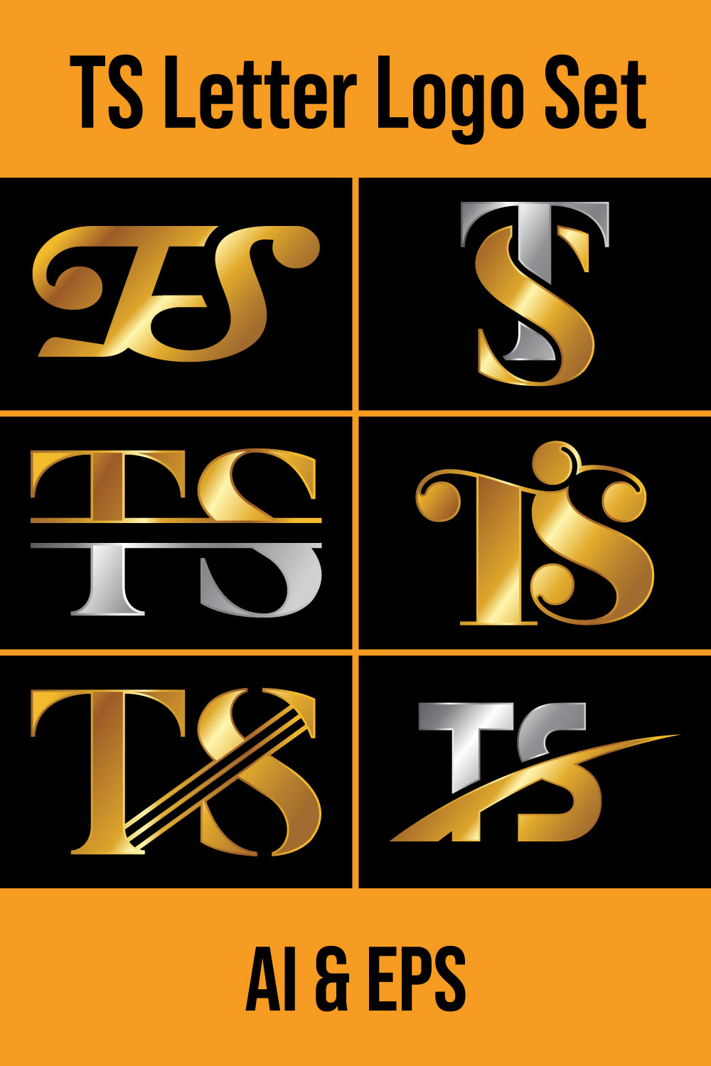 Initial Letter T S Logo Design Vector Template Graphic Alphabet Symbol For Corporate Business Identity pinterest preview image.