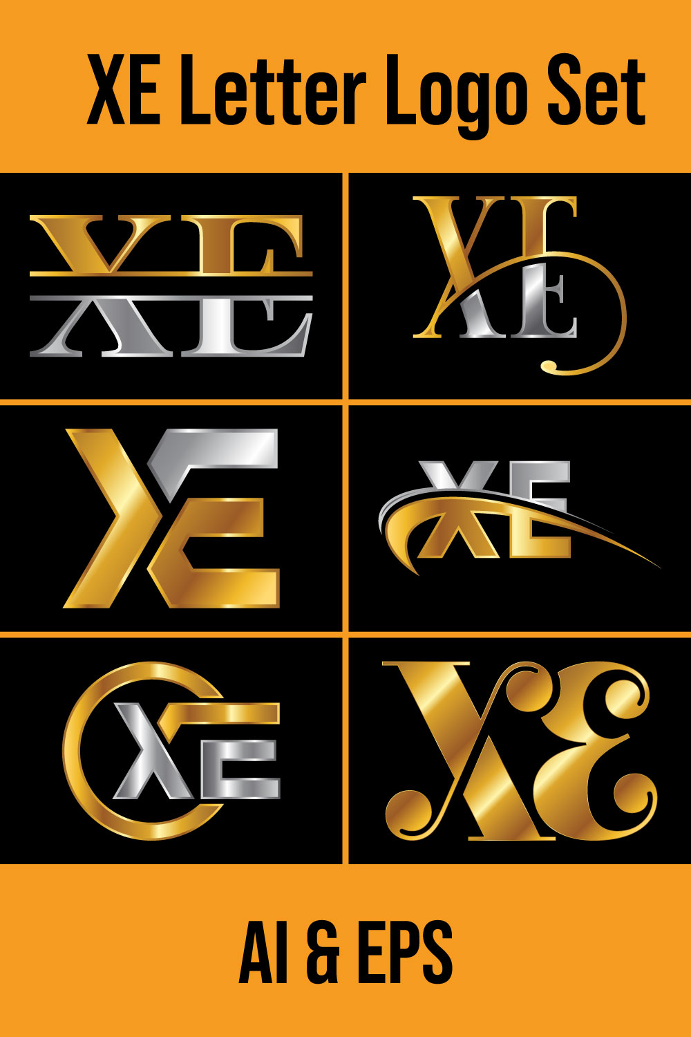 Initial Letter X E Logo Design Vector Template Graphic Alphabet Symbol For Corporate Business Identity pinterest preview image.