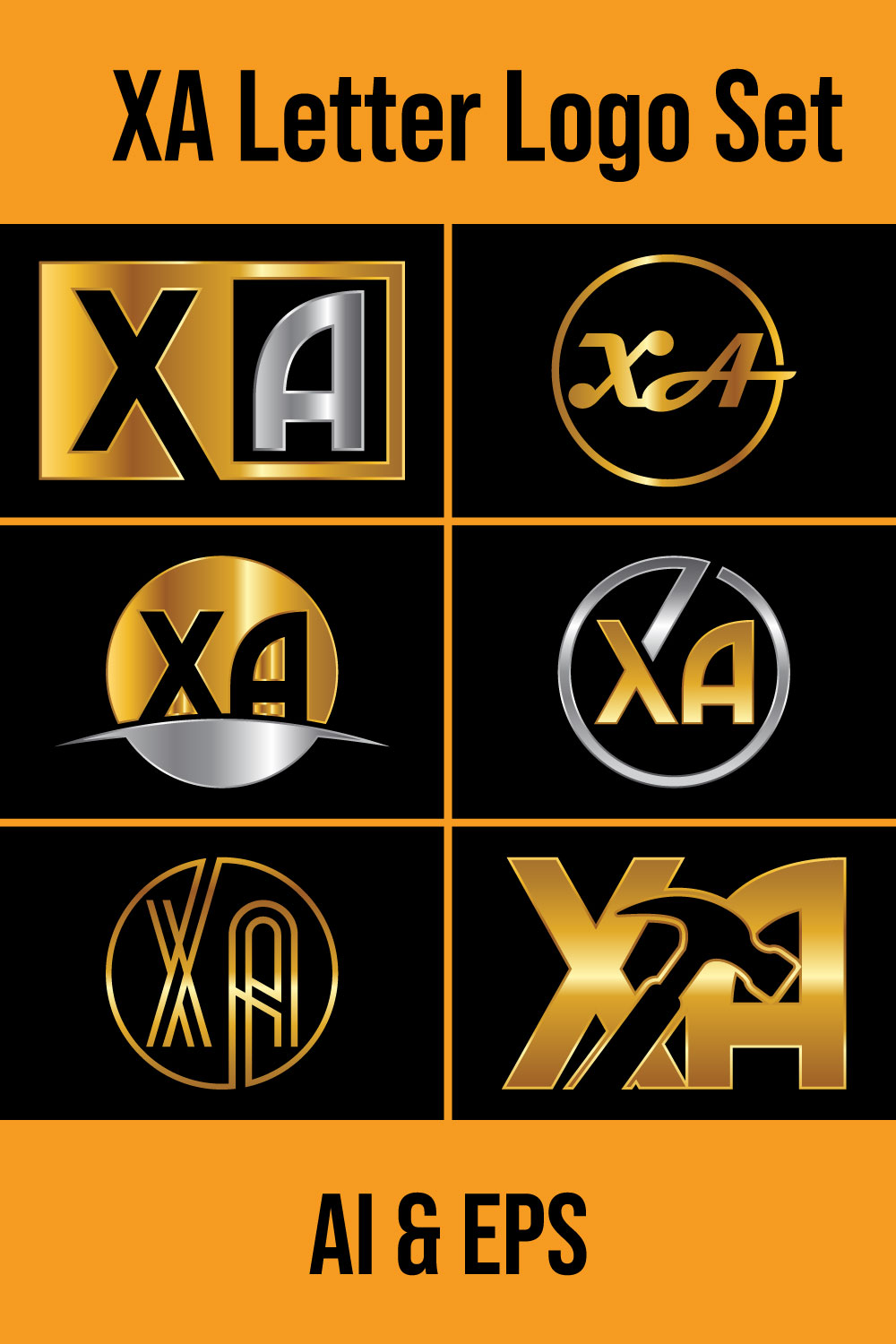 Initial Letter X A Logo Design Vector Template Graphic Alphabet Symbol For Corporate Business Identity pinterest preview image.