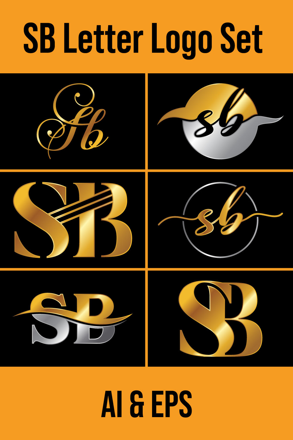 Initial Letter S B Logo Design Vector Template Graphic Alphabet Symbol For Corporate Business Identity pinterest preview image.