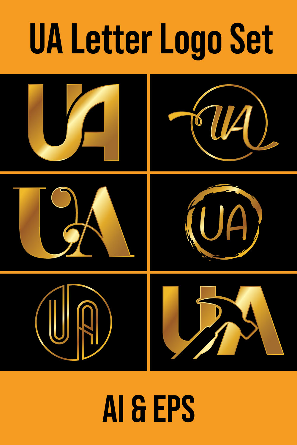 Initial Letter U A Logo Design Vector Template Graphic Alphabet Symbol For Corporate Business Identity pinterest preview image.