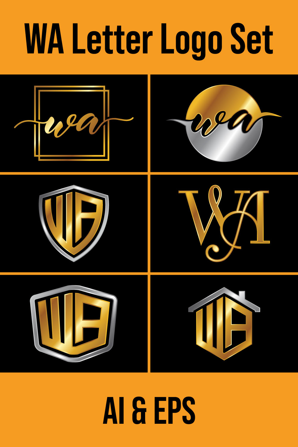 Initial Letter W A Logo Design Vector Template Graphic Alphabet Symbol For Corporate Business Identity pinterest preview image.