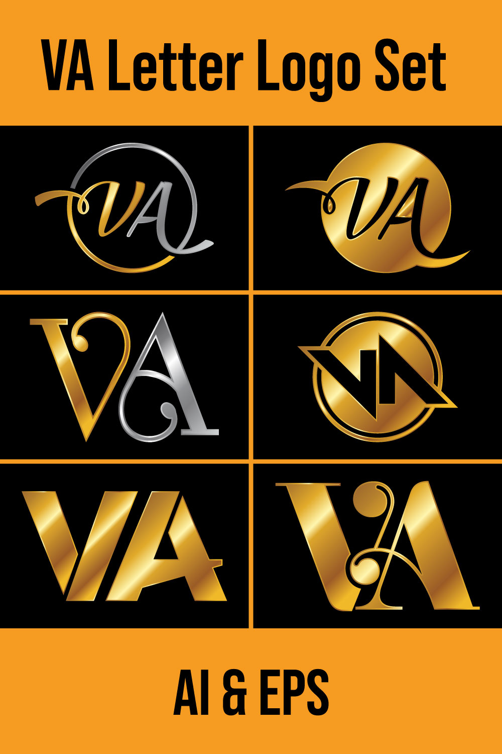 Initial Letter V A Logo Design Vector Template Graphic Alphabet Symbol For Corporate Business Identity pinterest preview image.