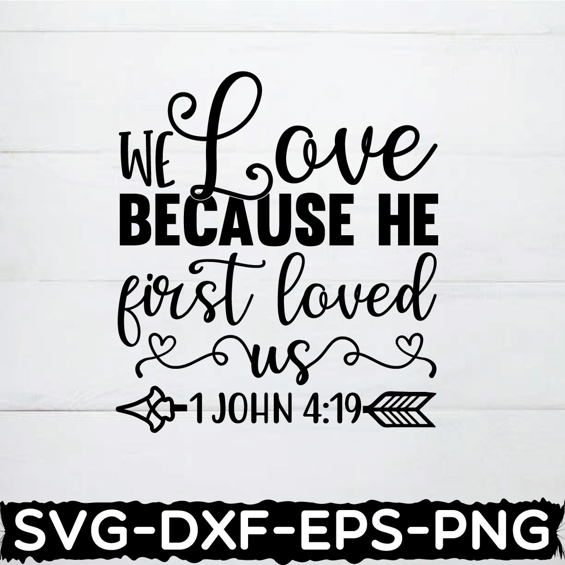 we love because he first loved us 1 john 4:19 shirt cover image.