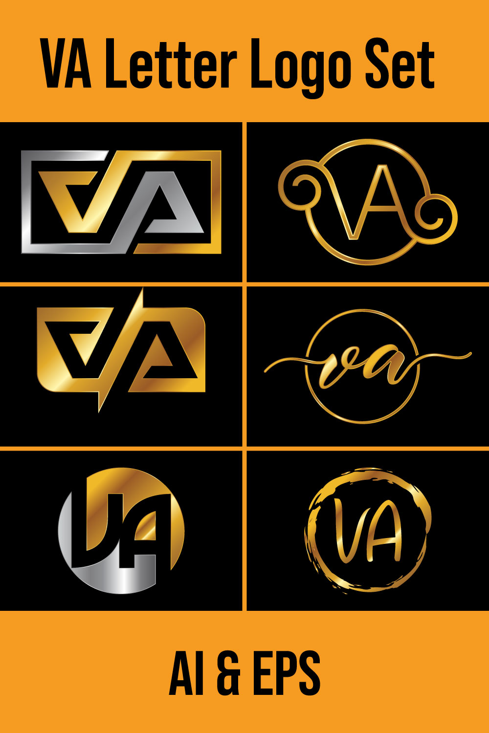 Initial Letter V A Logo Design Vector Template Graphic Alphabet Symbol For Corporate Business Identity pinterest preview image.