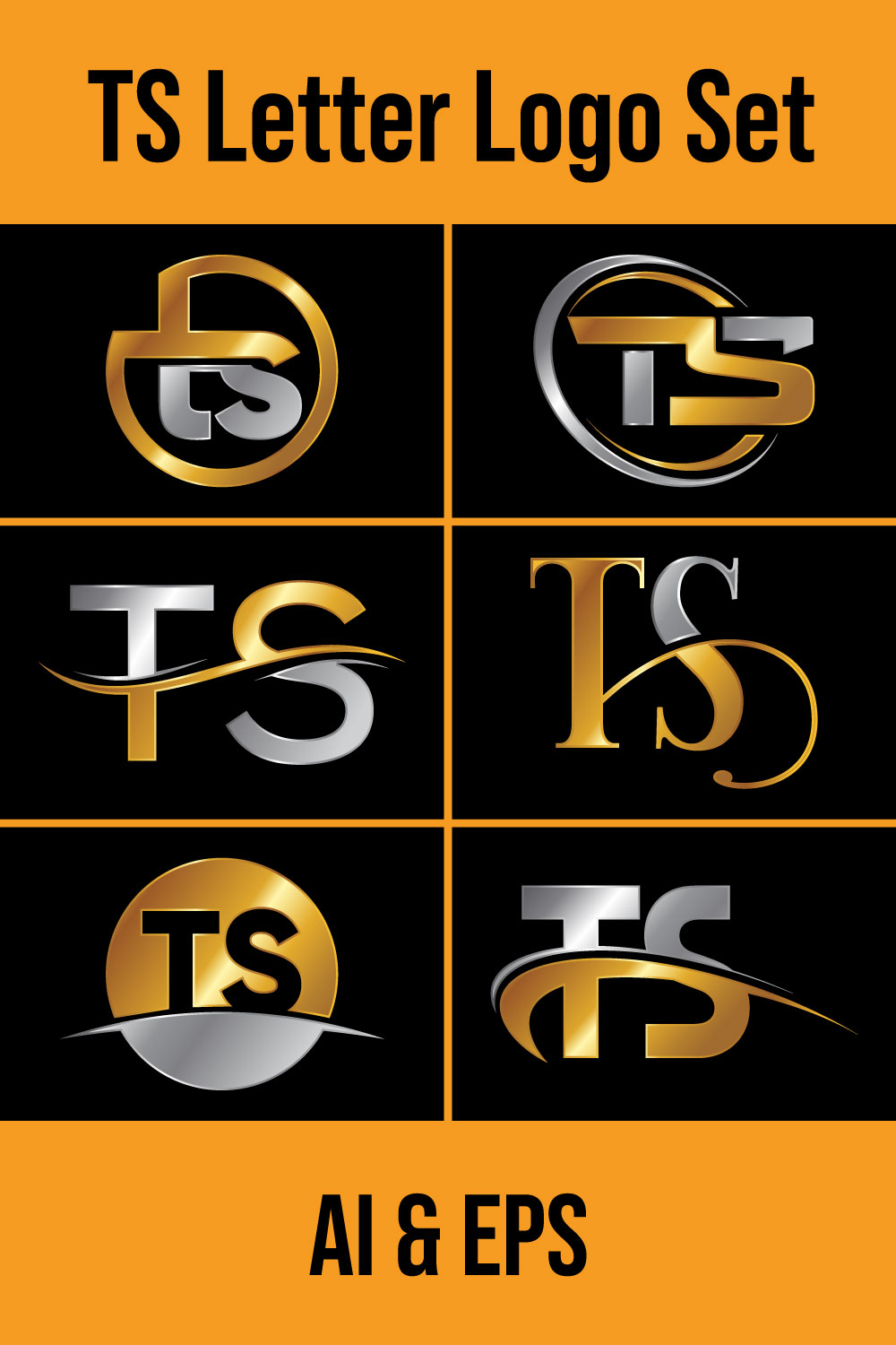 Initial Letter T S Logo Design Vector Template Graphic Alphabet Symbol For Corporate Business Identity pinterest preview image.