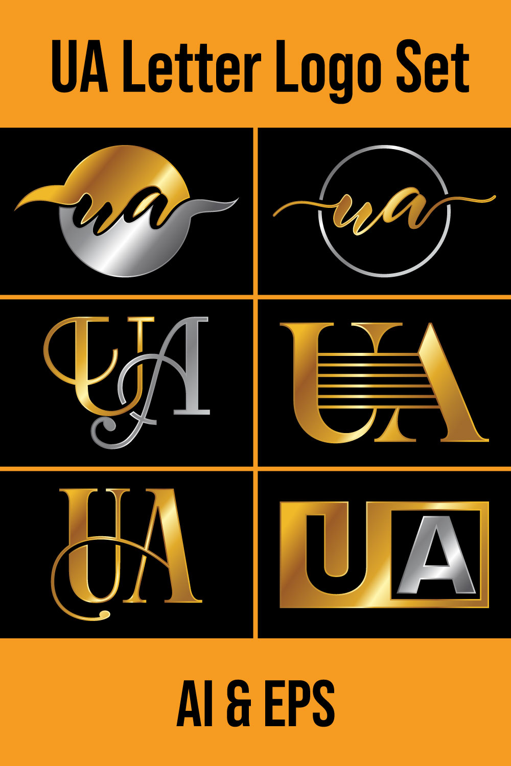 Initial Letter U A Logo Design Vector Template Graphic Alphabet Symbol For Corporate Business Identity pinterest preview image.