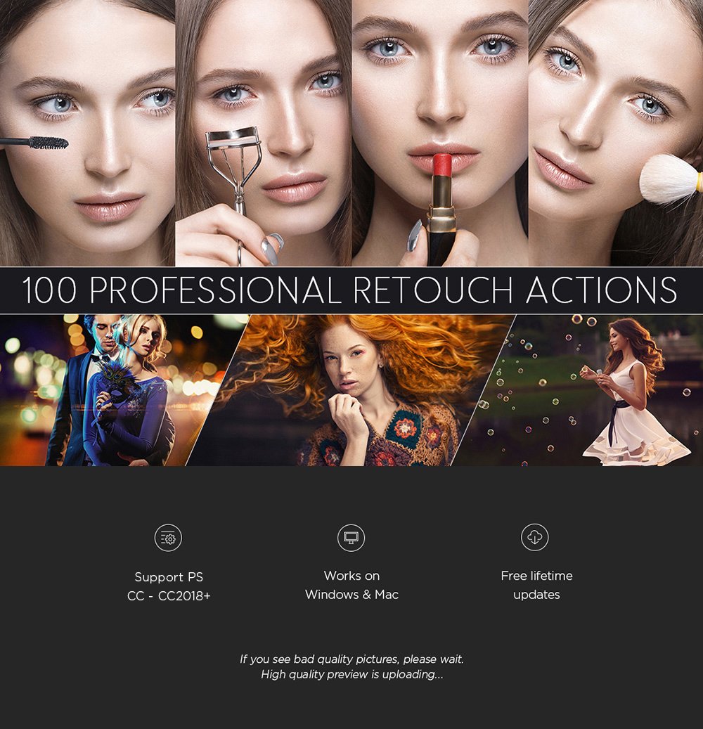100 Professional Retouch Actionspreview image.