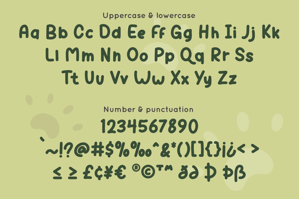 5 calli cat font glyph sheet 16