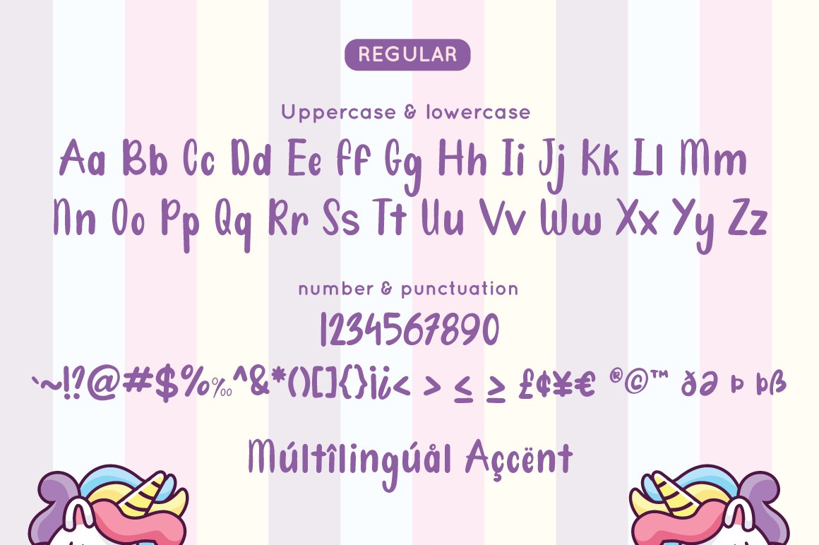 5 cute playful font glyph sheet 912