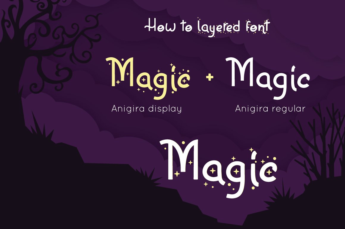 5 how to layered font anigira 285