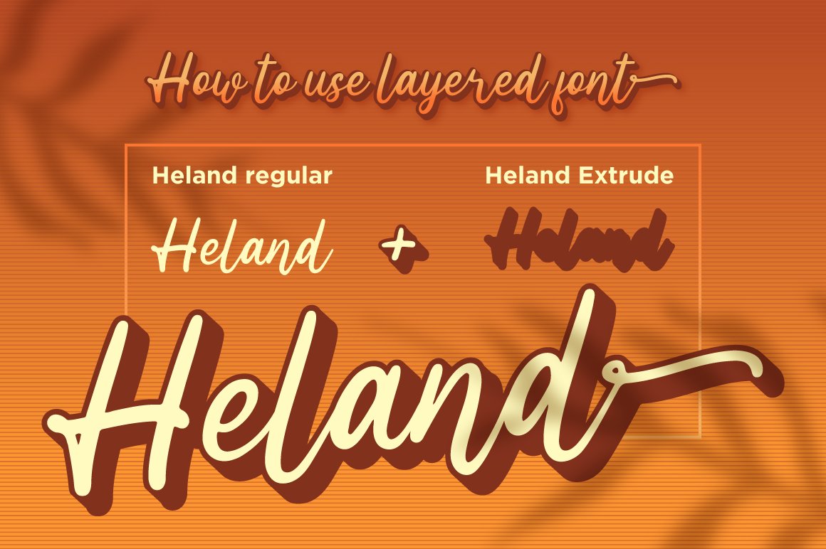 5 how to use layered font heland 72