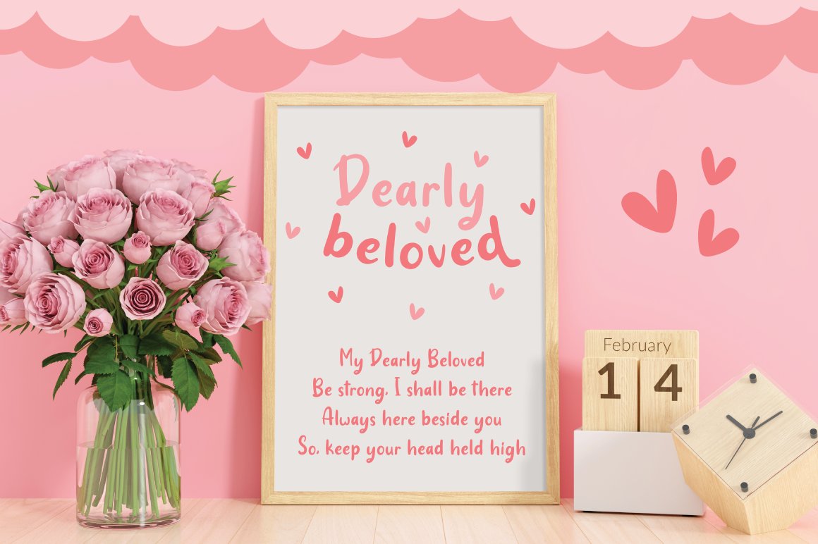 5 romance valentine quotes in frame with rose flower 762