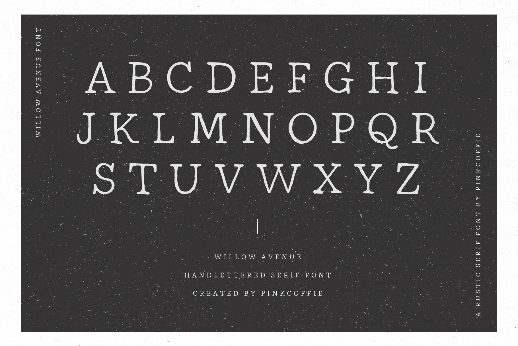 5 willow avenue rustic handlettered serif uppercase 177