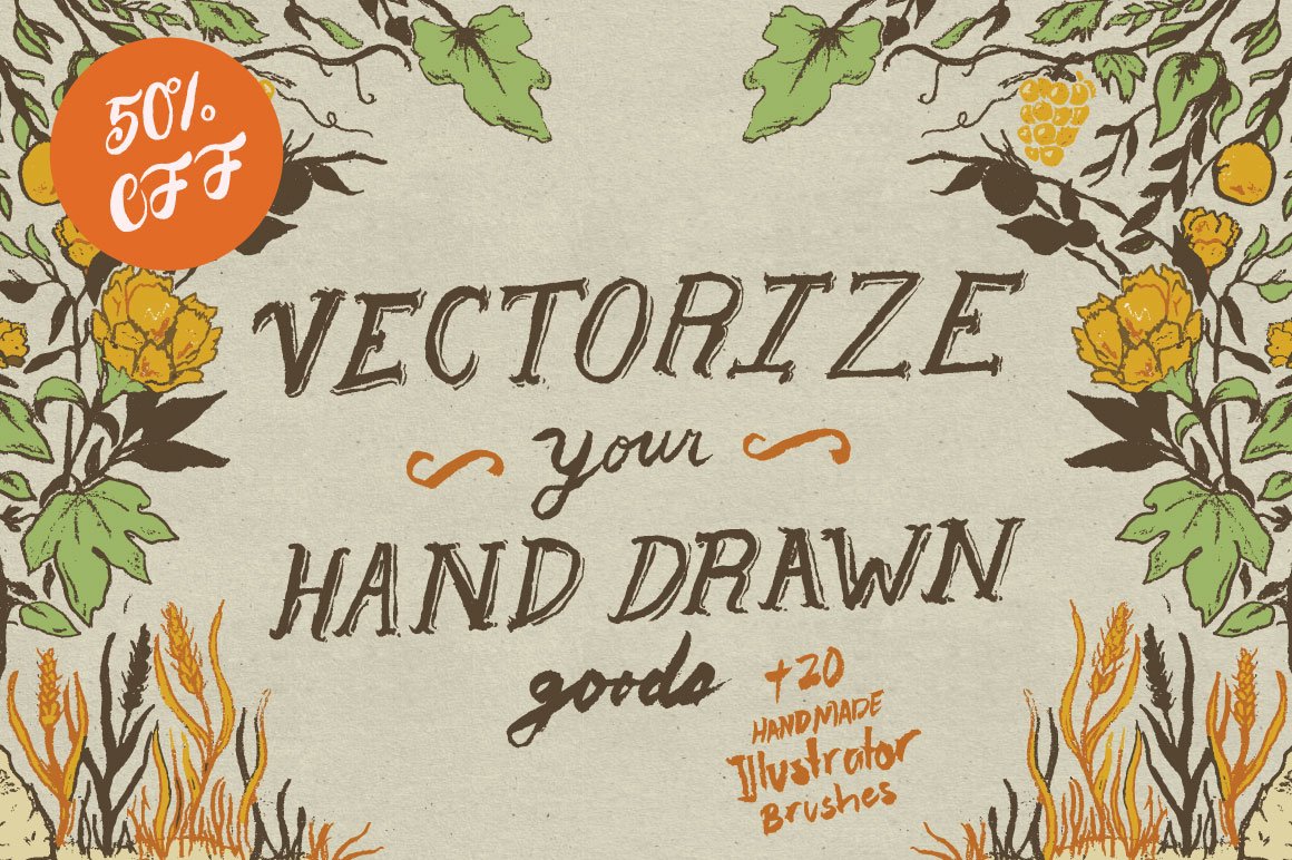 Vectorize Your Hand Drawn Goods+Morecover image.