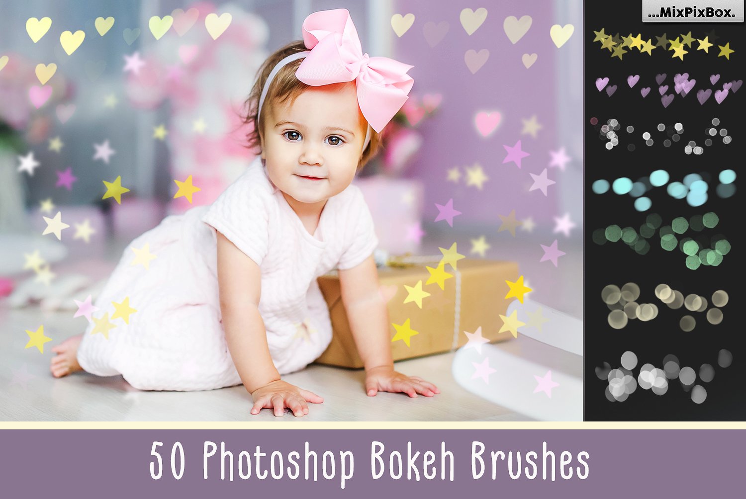 50 Bokeh Photoshop Brushescover image.