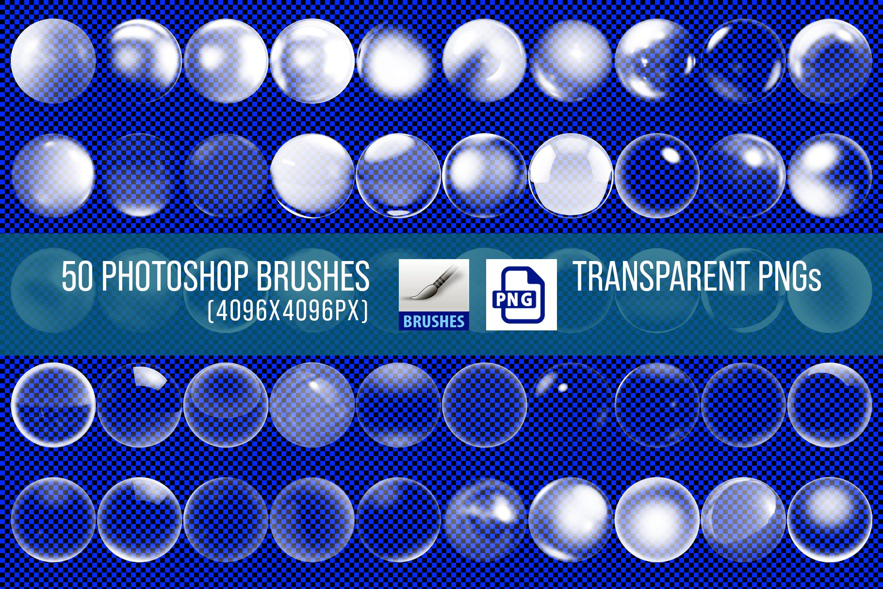 50 PS Sphere Brushes and PNGscover image.