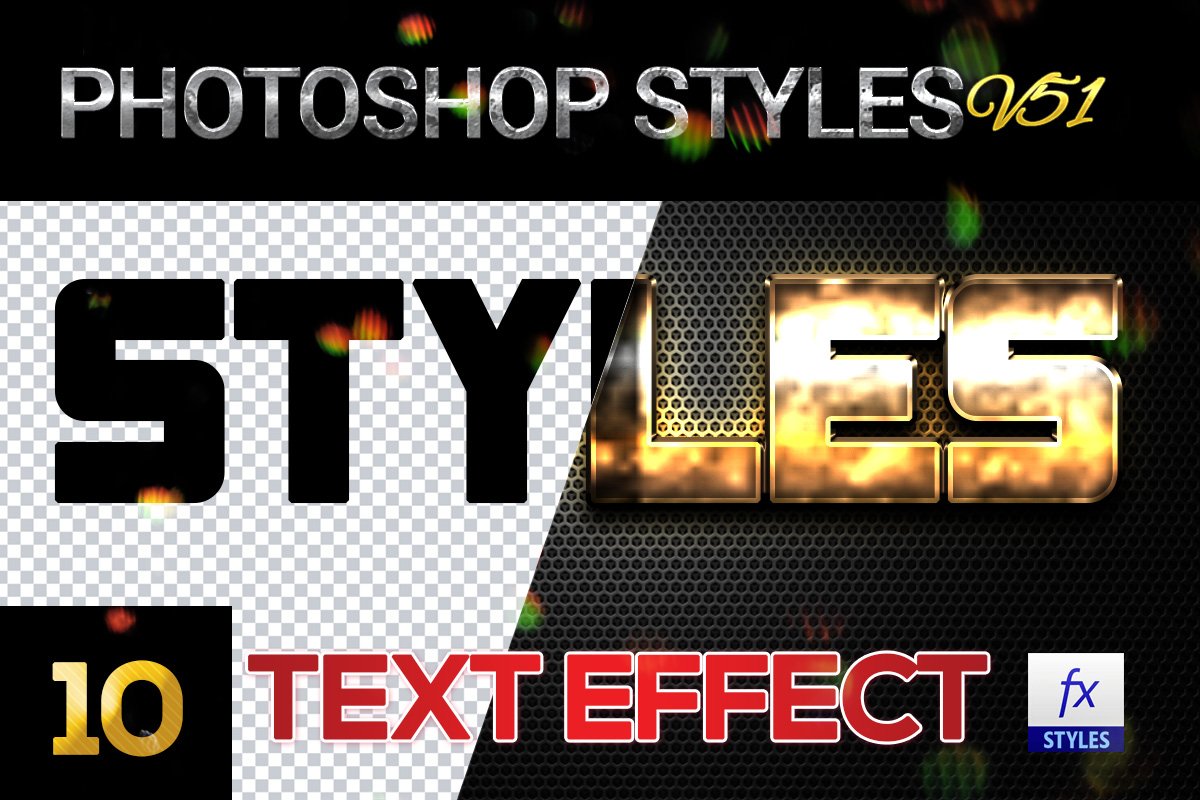 10 creative Photoshop Styles V51cover image.