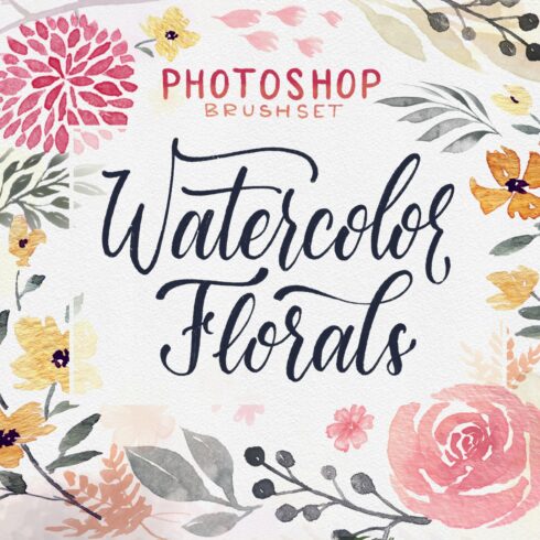 Watercolor Florals for Photoshopcover image.