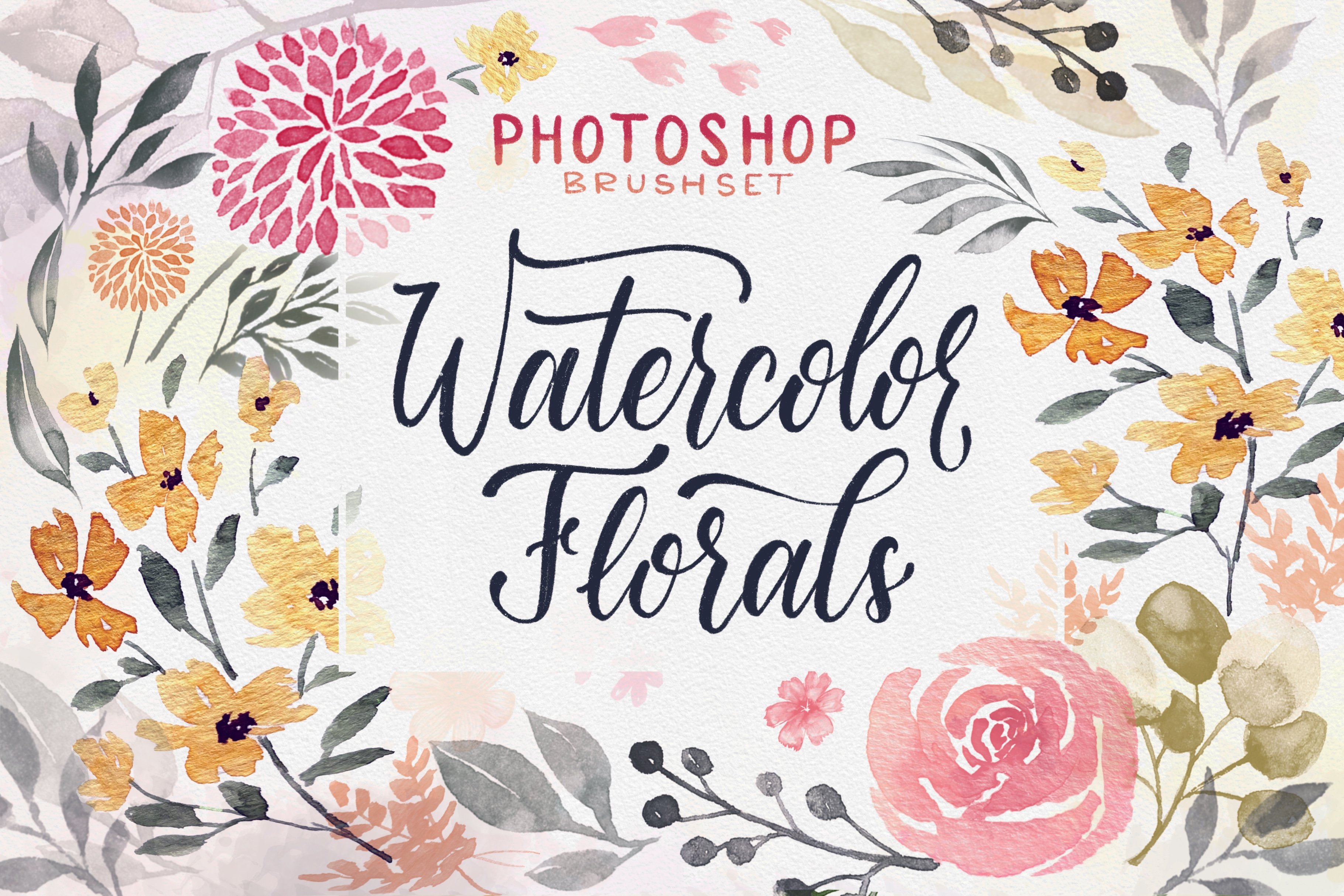 Watercolor Florals for Photoshopcover image.