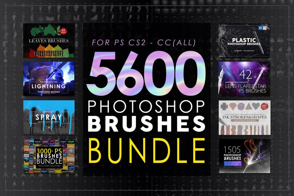 5600 Photoshop Brushes Bundle – MasterBundles