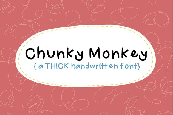 Chunky Monkey Hand Drawn Font cover image.