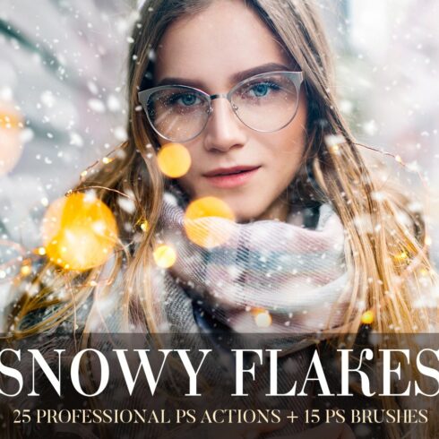 Photoshop Actions - Snowy Flakescover image.