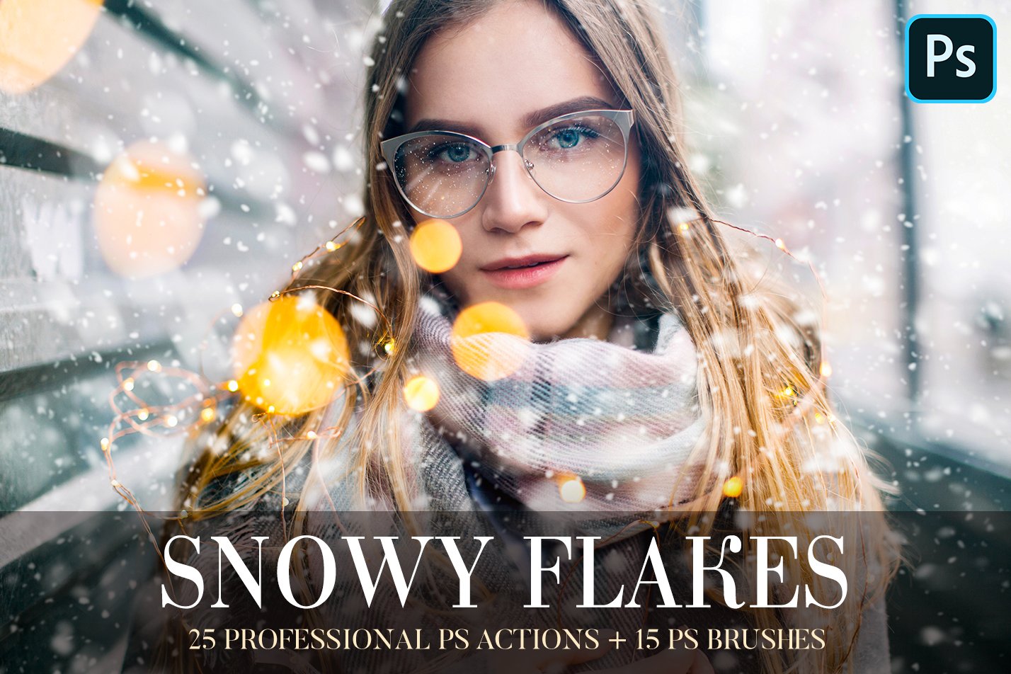 Photoshop Actions - Snowy Flakescover image.