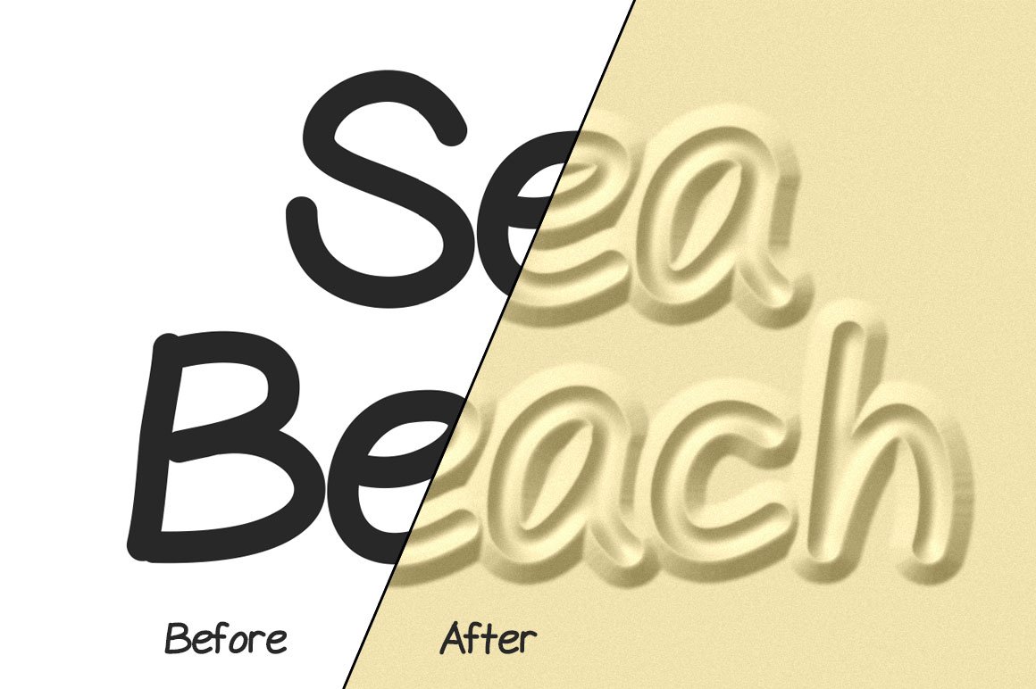 Sand Text Effect Photoshop Actionpreview image.