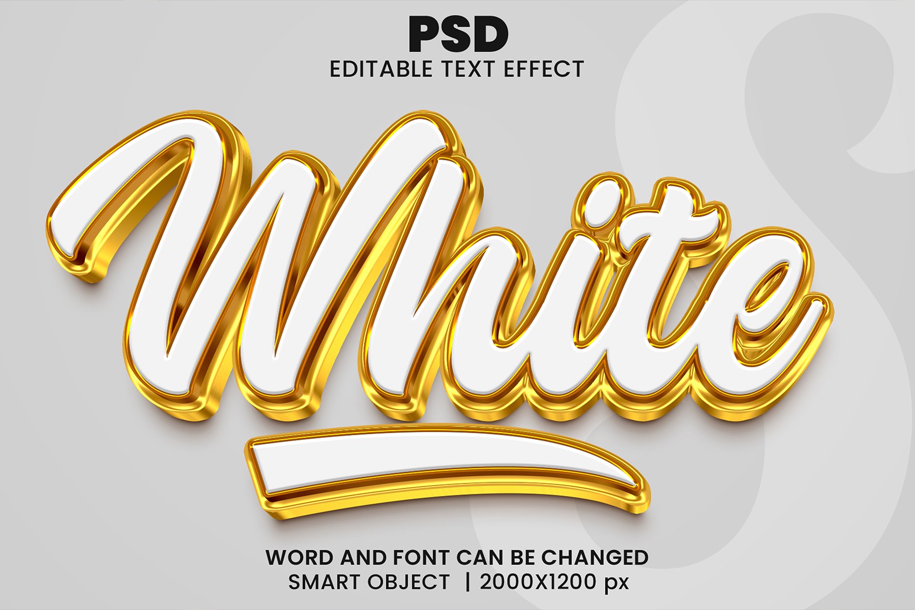 Golden 3d text effect bundle V.04preview image.