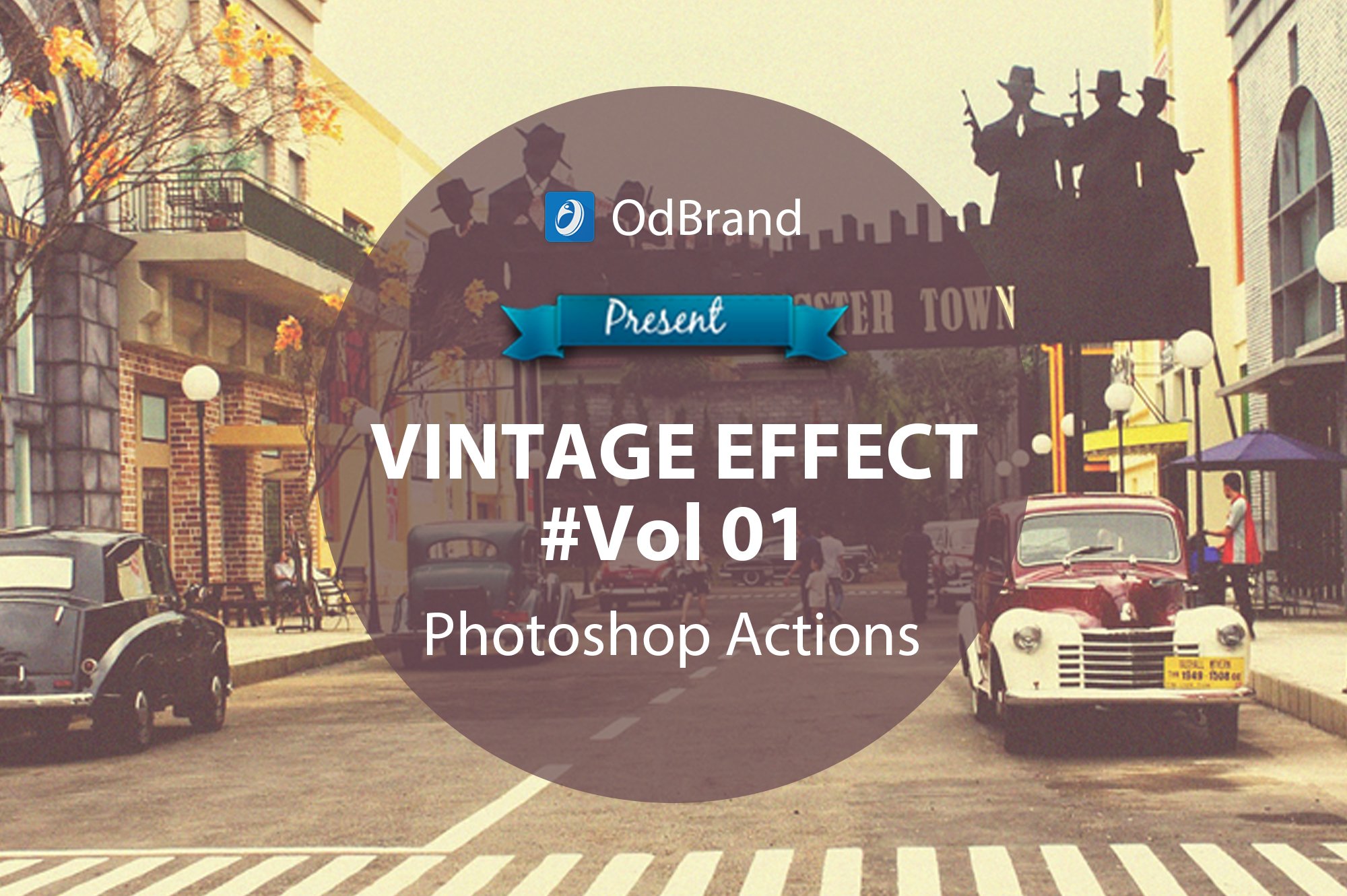 Vintage Effect Photoshop Action V01cover image.