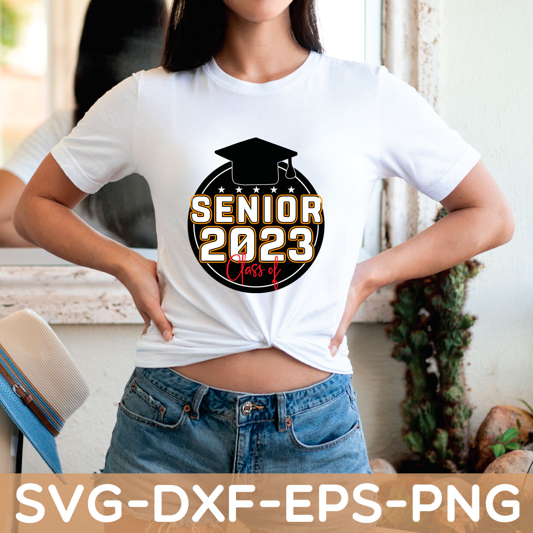 SENIOR 2023 CLASS OF SVG,GRADUATION SHIRT,SVG preview image.