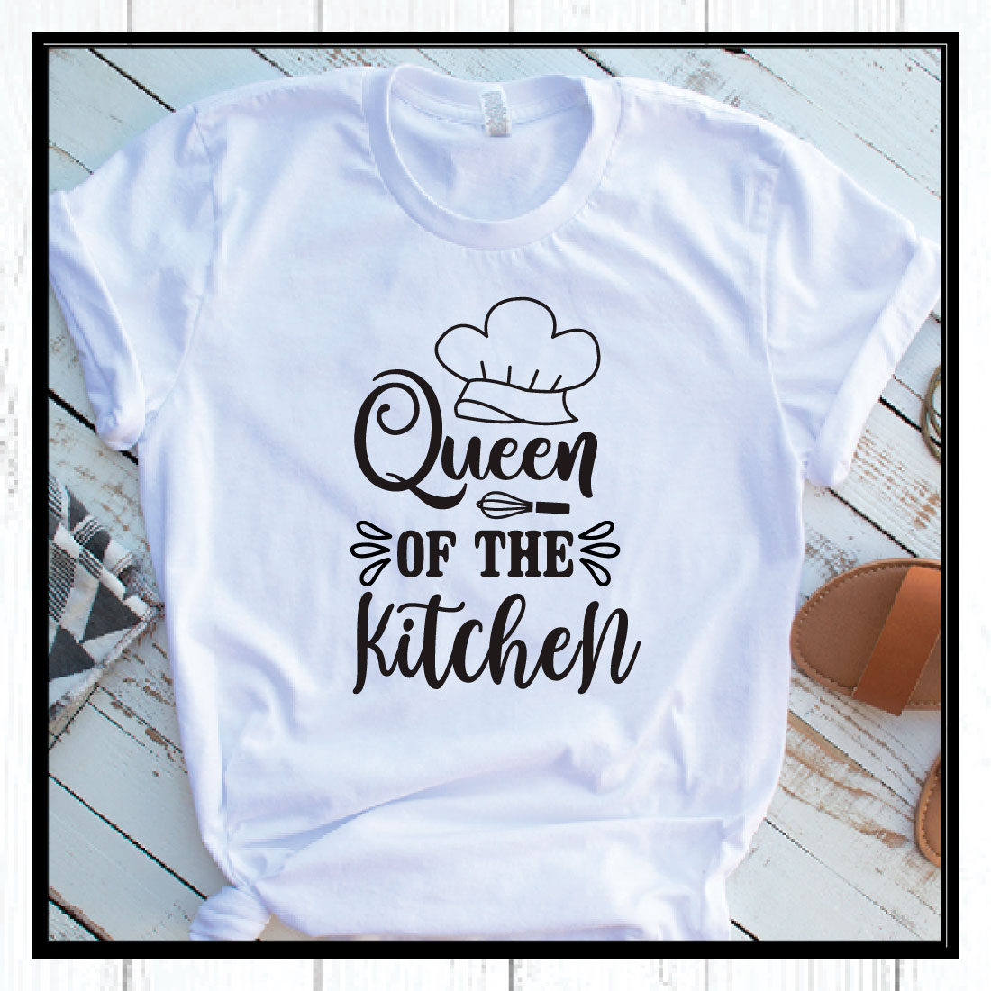 queen of the kitchen svg preview image.