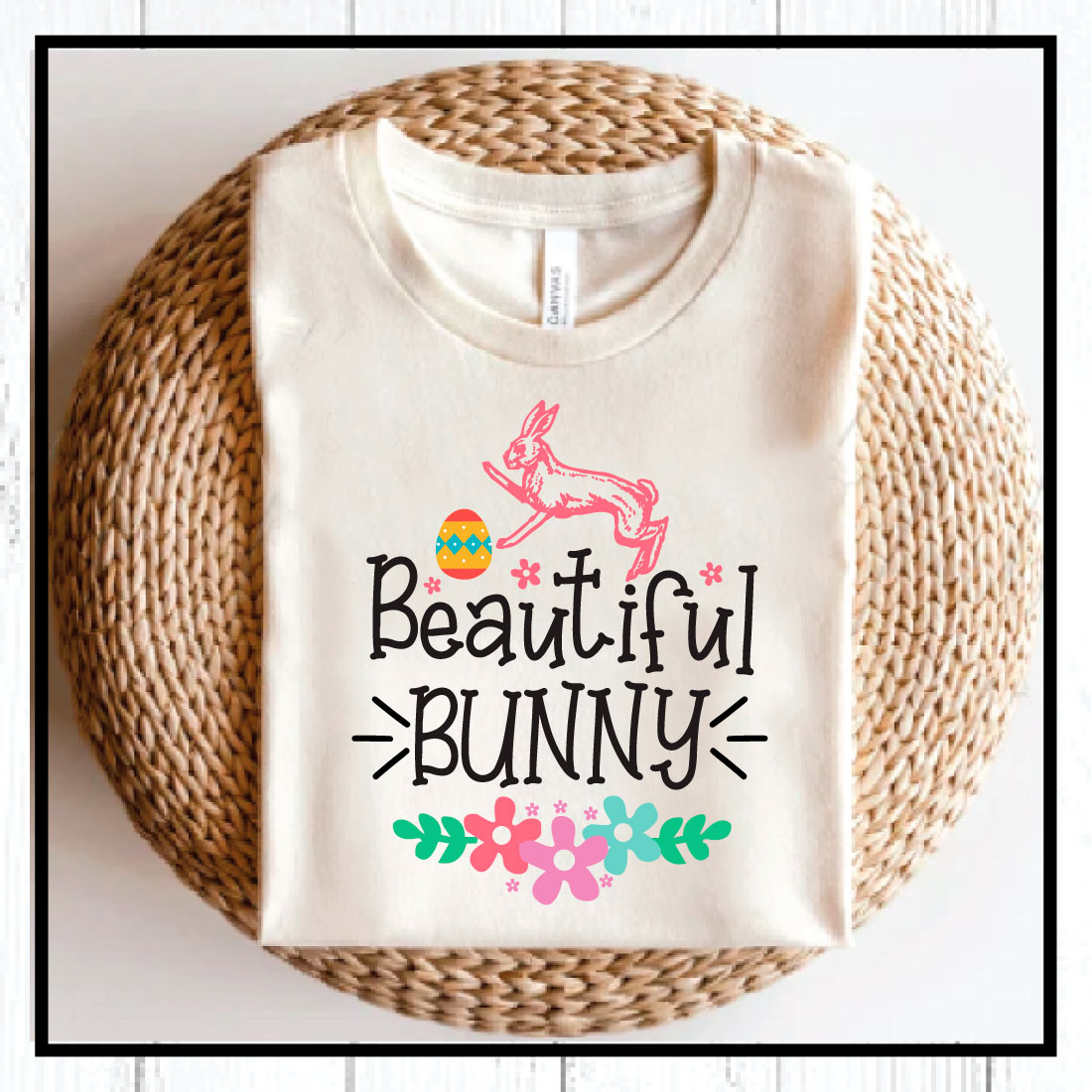 beautiful bunny svg preview image.