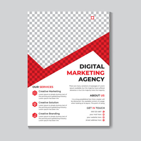 Corporate Modern Marketing Business Flyer Design Template cover image.