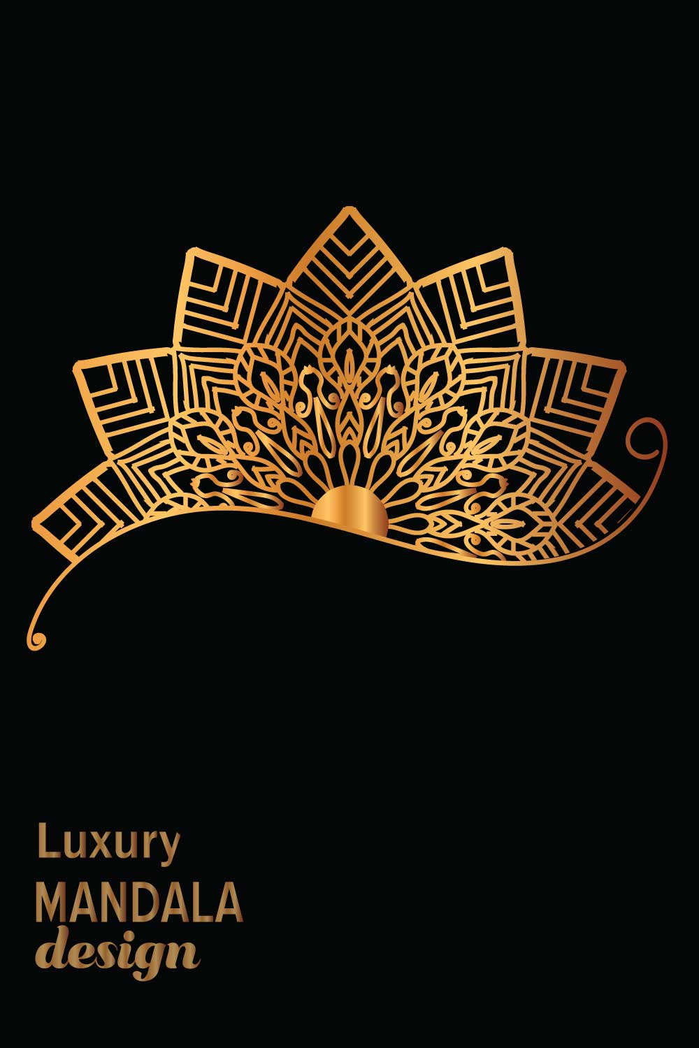 Luxury mandala design pinterest preview image.