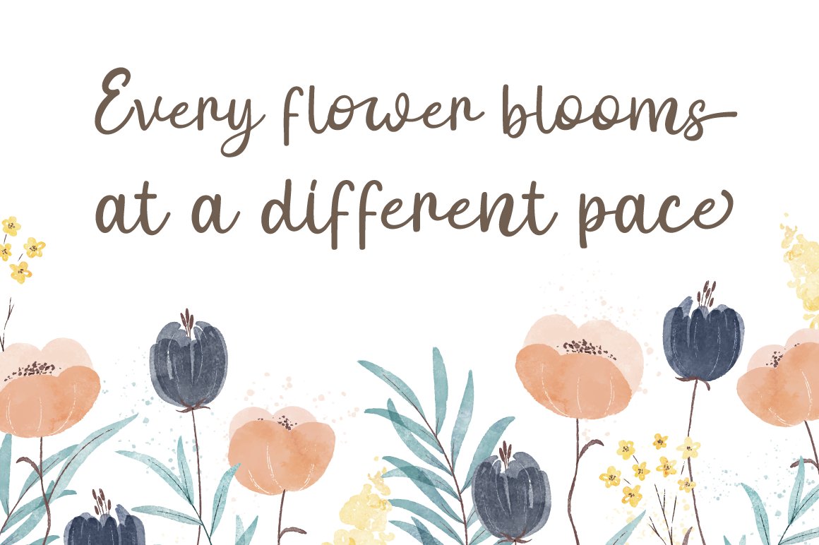 6 blooms quotes with watercolor flower 526