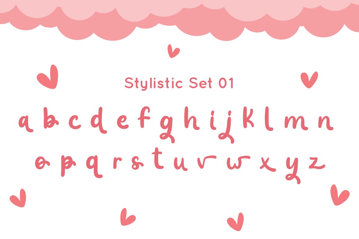6 cute love font character 119