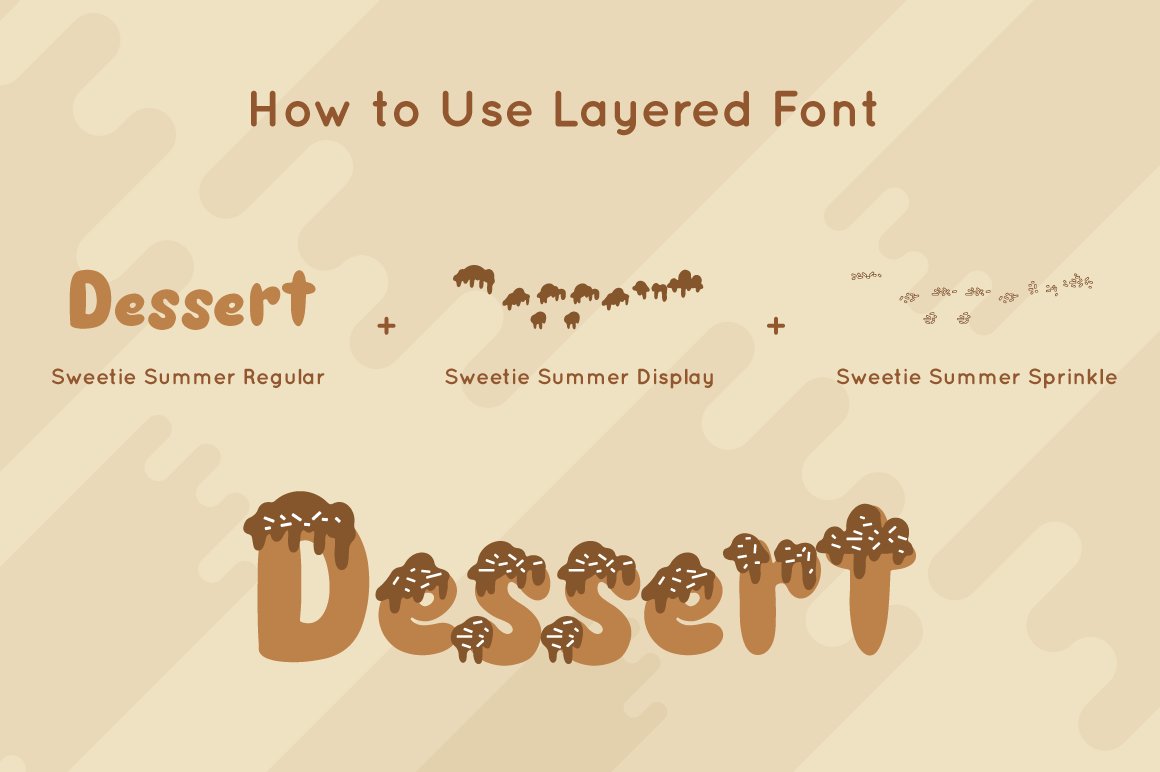 6 how to use layered font sweetie summer 810