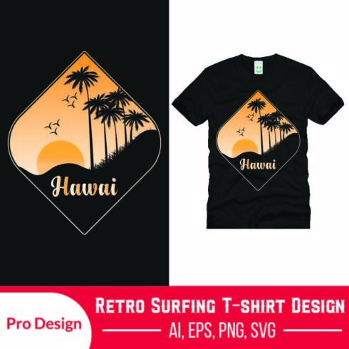 Summer T-Shirts Design| Surfing T-Shirts Design| Retro Vantage T-Shirts Design| cover image.