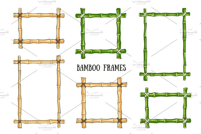 Bamboo frames.