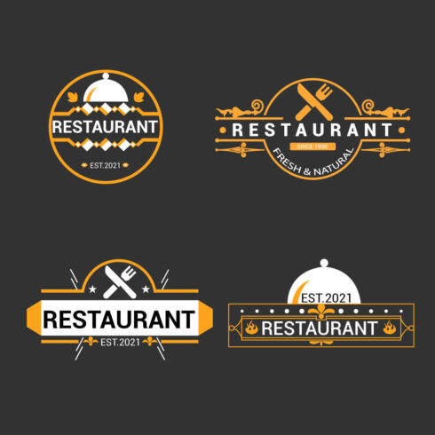 Restaurant logo vintage And retro Vector Bundle - MasterBundles