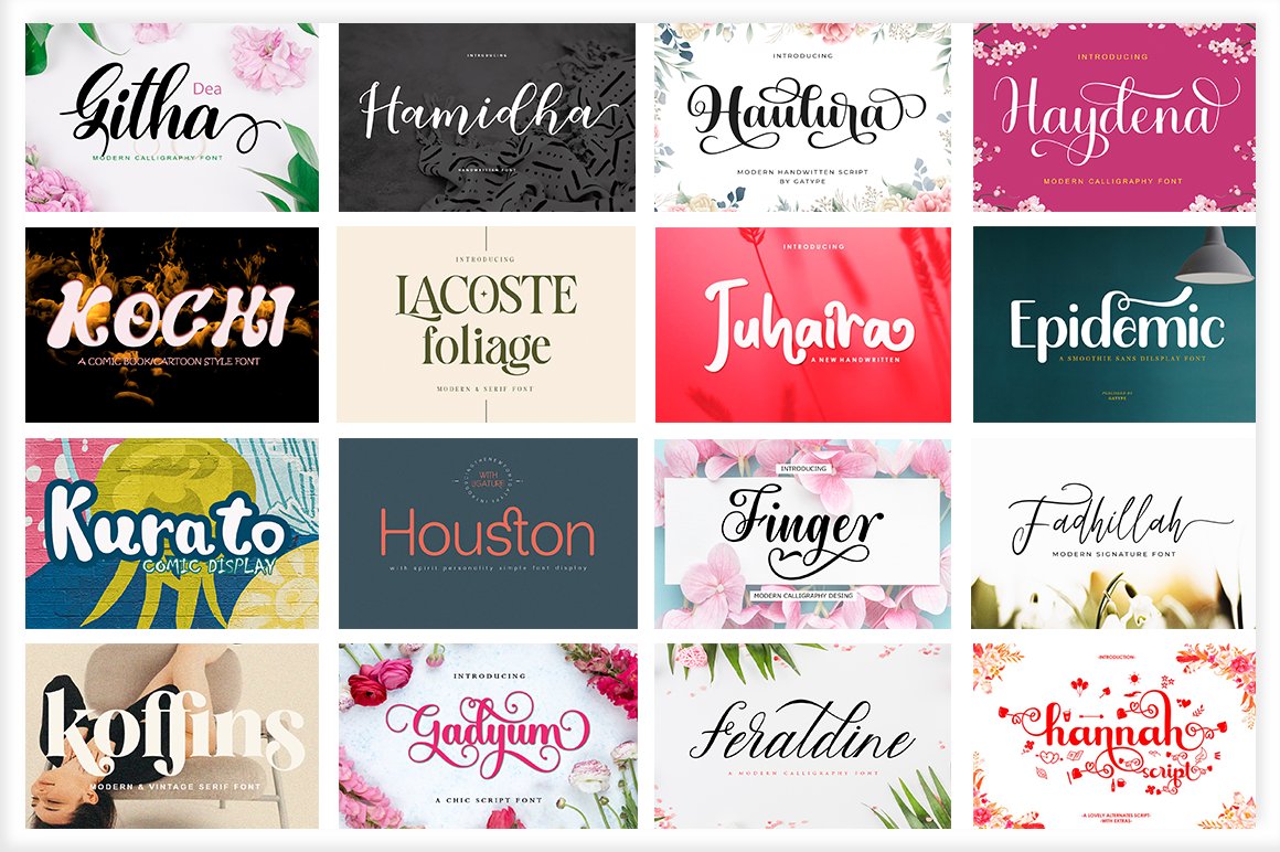 6the huge font bundle by gatype 876