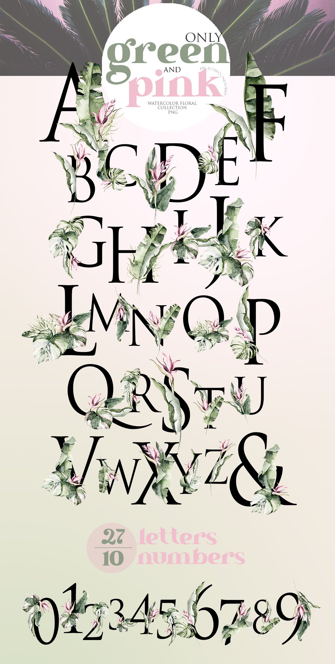 Poster with a bunch of letters and numbers by Annabel Kidston.