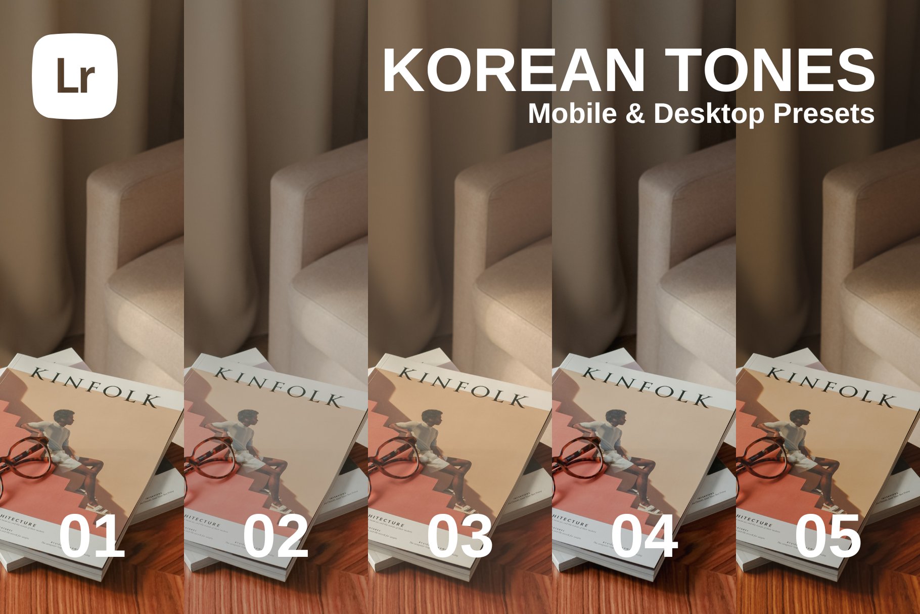 Korean Tones Lightroom Presetspreview image.